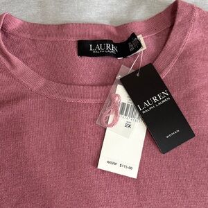 Lauren Ralph Lauren Women's Rose blush Crew Neck Sweater